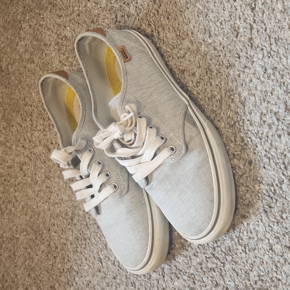 Light Grey Vans with Ortholite Insole